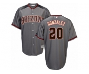 Arizona Diamondbacks #20 Luis Gonzalez Authentic Grey Road Cool Base MLB Jersey