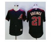 Arizona Diamondbacks #21 Zack Greinke Black Brick New Cool Base Stitched Baseball Jersey