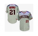 Arizona Diamondbacks #21 Zack Greinke Gray Brick New Cool Base Stitched Baseball Jersey