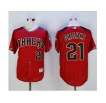 Arizona Diamondbacks #21 Zack Greinke Red Brick New Cool Base Stitched Baseball Jersey