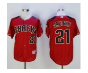Arizona Diamondbacks #21 Zack Greinke Red Brick New Cool Base Stitched Baseball Jersey