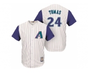 Arizona Diamondbacks #24 Yasmany Tomas Cream Purple Cooperstown Collection Cool Base Jersey