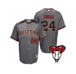 Arizona Diamondbacks #24 Yasmany Tomas Gray Cool Base Road Jersey