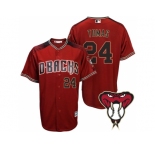Arizona Diamondbacks #24 Yasmany Tomas Red Cool Base Alternate Jersey