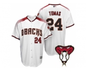 Arizona Diamondbacks #24 Yasmany Tomas White Cool Base Home Jersey