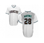 Arizona Diamondbacks #28 J. D. Martinez Replica White Capri Cool Base MLB Jersey