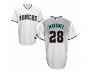 Arizona Diamondbacks #28 J. D. Martinez Replica White Capri Cool Base MLB Jersey