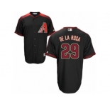Arizona Diamondbacks #29 Jorge De La Rosa Replica Black Brick Alternate Cool Base MLB Jersey