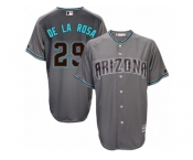 Arizona Diamondbacks #29 Jorge De La Rosa Replica Gray Turquoise Cool Base MLB Jersey