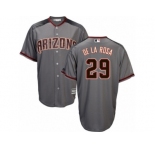 Arizona Diamondbacks #29 Jorge De La Rosa Replica Grey Road Cool Base MLB Jersey