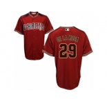 Arizona Diamondbacks #29 Jorge De La Rosa Replica Red Brick Alternate Cool Base MLB Jersey