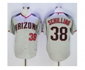 Arizona Diamondbacks #38 Curt Schilling Gray Brick New Cool Base Stitched Baseball Jersey