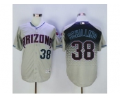Arizona Diamondbacks #38 Curt Schilling Gray-Capri New Cool Base Stitched Baseball Jersey