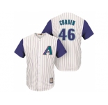 Arizona Diamondbacks #46 Patrick Corbin Cream Purple Cooperstown Collection Cool Base Jersey