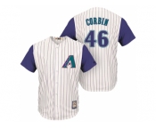 Arizona Diamondbacks #46 Patrick Corbin Cream Purple Cooperstown Collection Cool Base Jersey