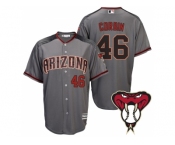 Arizona Diamondbacks #46 Patrick Corbin Gray Cool Base Road Jersey