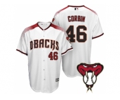 Arizona Diamondbacks #46 Patrick Corbin White Cool Base Home Jersey