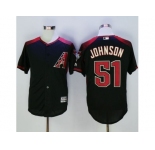 Arizona Diamondbacks #51 Randy Johnson Black Brick New Cool Base Stitched Baseball Jersey
