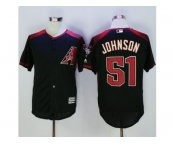 Arizona Diamondbacks #51 Randy Johnson Black Brick New Cool Base Stitched Baseball Jersey