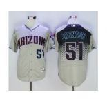 Arizona Diamondbacks #51 Randy Johnson Gray Capri New Cool Base Stitched Baseball Jersey
