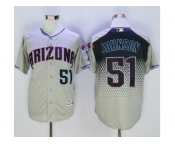 Arizona Diamondbacks #51 Randy Johnson Gray Capri New Cool Base Stitched Baseball Jersey