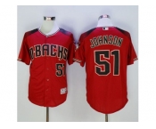 Arizona Diamondbacks #51 Randy Johnson Red Brick New Cool Base Stitched Baseball Jersey