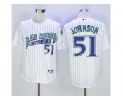 Arizona Diamondbacks #51 Randy Johnson White 1999 Turn Back The Clock Stitched Baseball Jersey