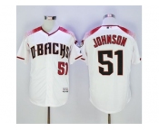 Arizona Diamondbacks #51 Randy Johnson White-Brick New Cool Base Stitched Baseball Jersey