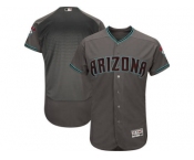 Arizona Diamondbacks Majestic Gray Turquoise 2017 Flex Base Authentic Jersey