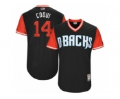 Men's 2017 Little League World Series Diamondbacks #14 Reymond Fuentes Coqui Black Jersey