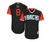 Men's 2017 Little League World Series Diamondbacks Chris Iannetta #8 C.I Black Jersey