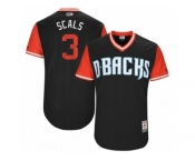 Men's 2017 Little League World Series Diamondbacks Daniel Descalso #3 Scals Black Jersey