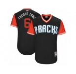 Men's 2017 Little League World Series Diamondbacks David Peralta #6 Freight Train Black Jersey