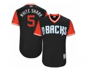 Men's 2017 Little League World Series Diamondbacks Gregor Blanco #5 White Shark Black Jersey