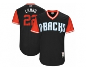 Men's 2017 Little League World Series Diamondbacks Jake Lamb #22 Lambo Black Jersey