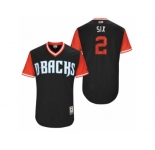 Men's 2017 Little League World Series Diamondbacks Jeff Mathis #2 Six Black Jersey