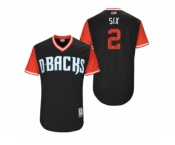 Men's 2017 Little League World Series Diamondbacks Jeff Mathis #2 Six Black Jersey