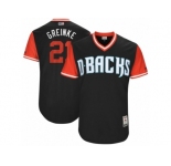 Men's 2017 Little League World Series Diamondbacks Zack Greinke #21 Greinke Black Jersey