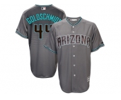 Men's Arizona Diamondbacks #44 Paul Goldschmidt Majestic Gray Turquoise 2017 Cool Base Jersey