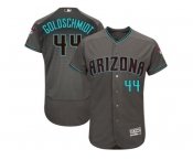 Men's Arizona Diamondbacks #44 Paul Goldschmidt Majestic Gray Turquoise 2017 Flex Base Authentic Jersey