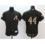 Men's Arizona Diamondbacks #44 Paul Goldschmidt Majestic Green Salute to Service Flexbase Authentic Collection Jersey