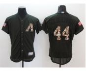 Men's Arizona Diamondbacks #44 Paul Goldschmidt Majestic Green Salute to Service Flexbase Authentic Collection Jersey