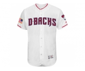 Men's Arizona Diamondbacks Blank White Stitched 2016 Fashion Stars & Stripes Flex Base Baseball Jersey