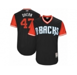 Men's Arizona Diamondbacks David Hernandez #47 Dhern Majestic Black 2017 Players Weekend Authentic Jersey