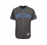 Men's Arizona Diamondbacks Majestic Blank Gray Fashion 2016 Father's Day Flex Base Team Jersey