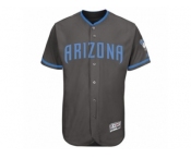 Men's Arizona Diamondbacks Majestic Blank Gray Fashion 2016 Father's Day Flex Base Team Jersey
