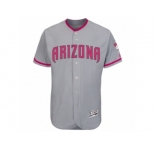 Men's Arizona Diamondbacks Majestic Blank Gray Fashion 2016 Mother's Day Flex Base Team Jersey