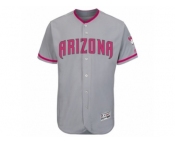 Men's Arizona Diamondbacks Majestic Blank Gray Fashion 2016 Mother's Day Flex Base Team Jersey