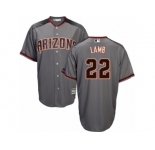Men's Majestic Arizona Diamondbacks #22 Jake Lamb Replica Grey Road Cool Base MLB Jersey