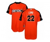 Men's Majestic Arizona Diamondbacks #22 Jake Lamb Replica Orange National League 2017 MLB All-Star MLB Jersey